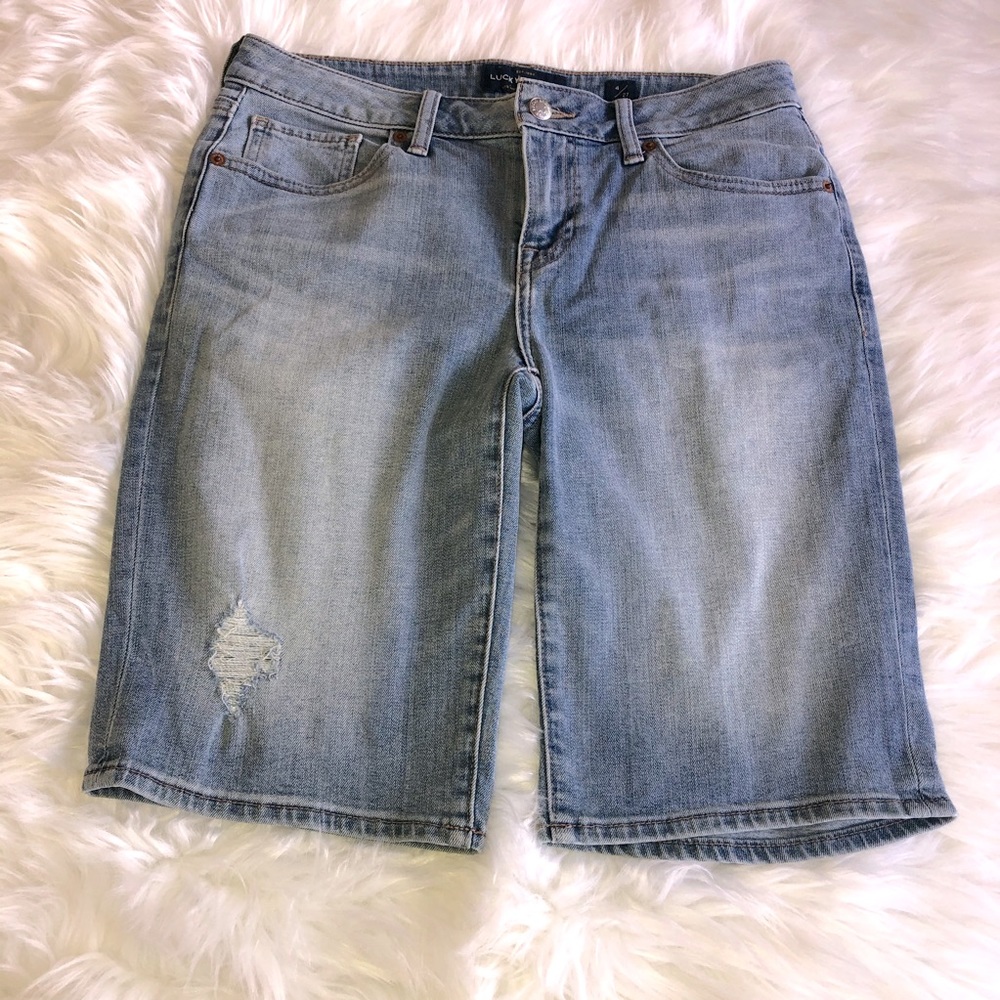 Lucky Brand The Bermuda Light Denim Shorts
